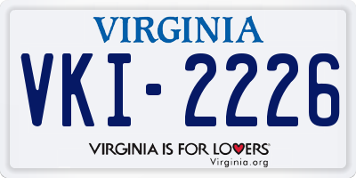 VA license plate VKI2226