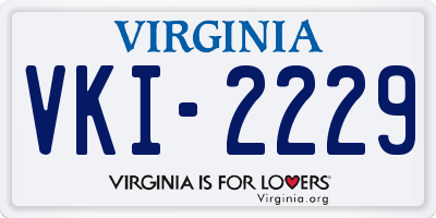 VA license plate VKI2229
