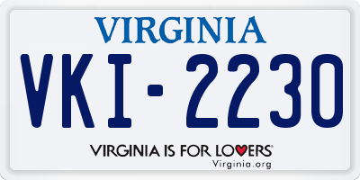 VA license plate VKI2230