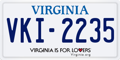 VA license plate VKI2235