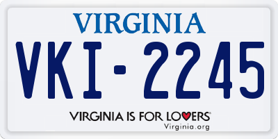 VA license plate VKI2245