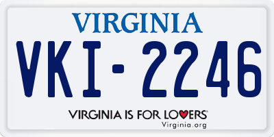 VA license plate VKI2246