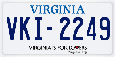 VA license plate VKI2249