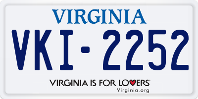VA license plate VKI2252