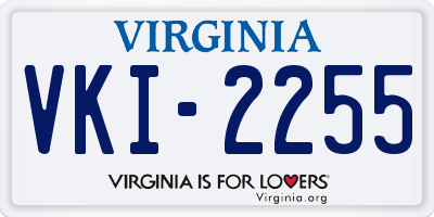 VA license plate VKI2255