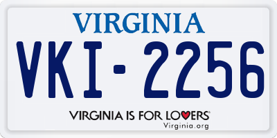 VA license plate VKI2256