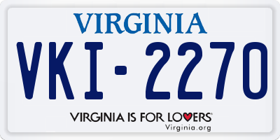 VA license plate VKI2270