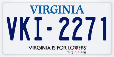 VA license plate VKI2271