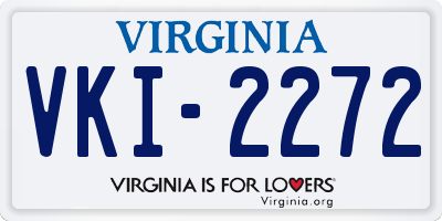 VA license plate VKI2272