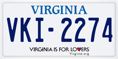 VA license plate VKI2274