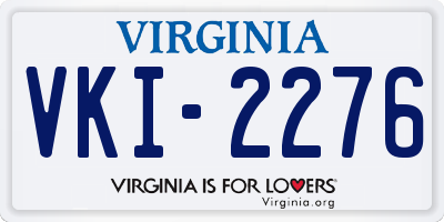 VA license plate VKI2276