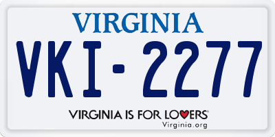 VA license plate VKI2277