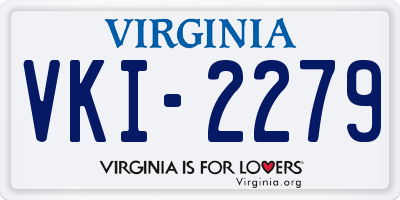 VA license plate VKI2279