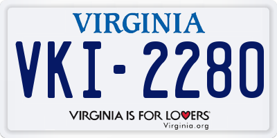 VA license plate VKI2280
