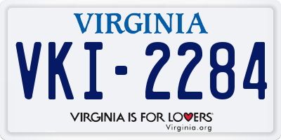 VA license plate VKI2284