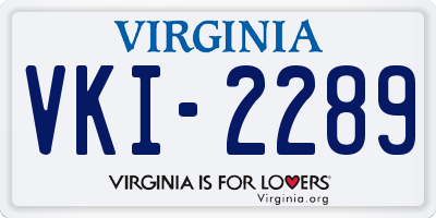 VA license plate VKI2289