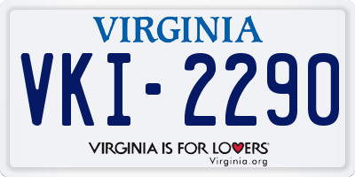 VA license plate VKI2290