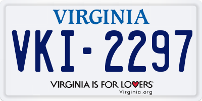 VA license plate VKI2297