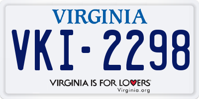 VA license plate VKI2298
