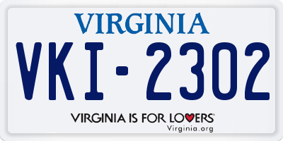 VA license plate VKI2302