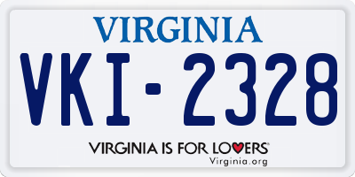 VA license plate VKI2328
