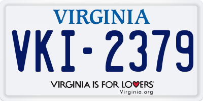 VA license plate VKI2379
