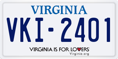 VA license plate VKI2401