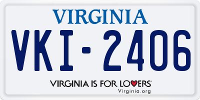 VA license plate VKI2406