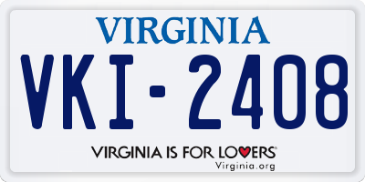 VA license plate VKI2408