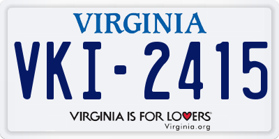 VA license plate VKI2415