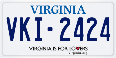 VA license plate VKI2424