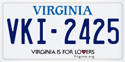 VA license plate VKI2425