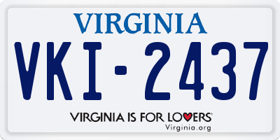 VA license plate VKI2437