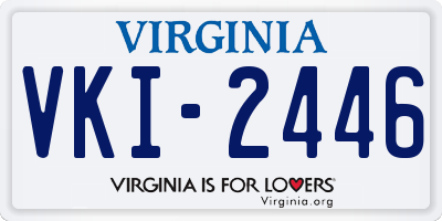 VA license plate VKI2446
