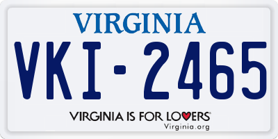 VA license plate VKI2465