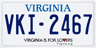 VA license plate VKI2467
