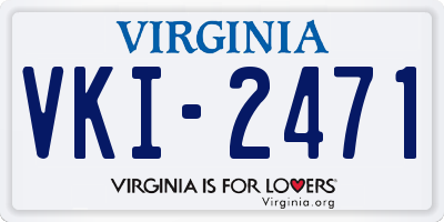 VA license plate VKI2471