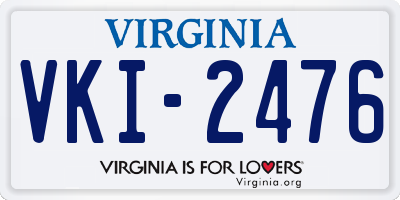 VA license plate VKI2476