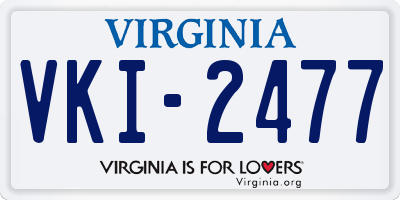 VA license plate VKI2477