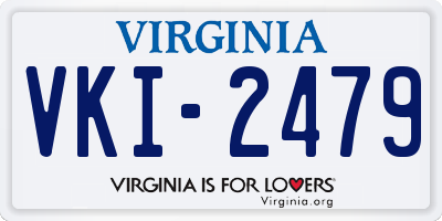 VA license plate VKI2479