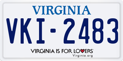 VA license plate VKI2483