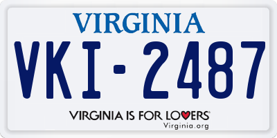 VA license plate VKI2487