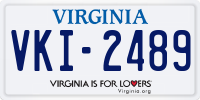 VA license plate VKI2489