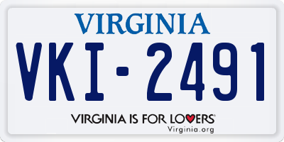 VA license plate VKI2491