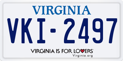 VA license plate VKI2497