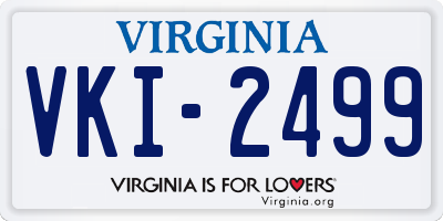 VA license plate VKI2499