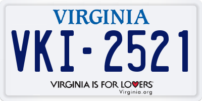 VA license plate VKI2521