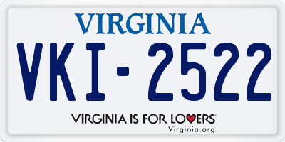 VA license plate VKI2522