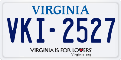 VA license plate VKI2527