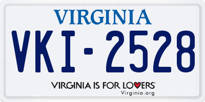 VA license plate VKI2528